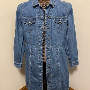 Vintage St. John's Bay Medium Blue Denim Longline Jacket